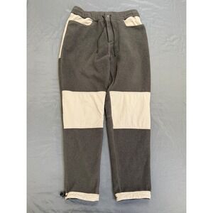 Beardedgoat Mens Fleece Jogger Pants Gray Beige Reinforced Gorpcore Size XL